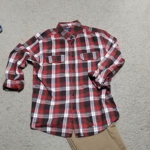 Long Sleeve Plaid Oxford